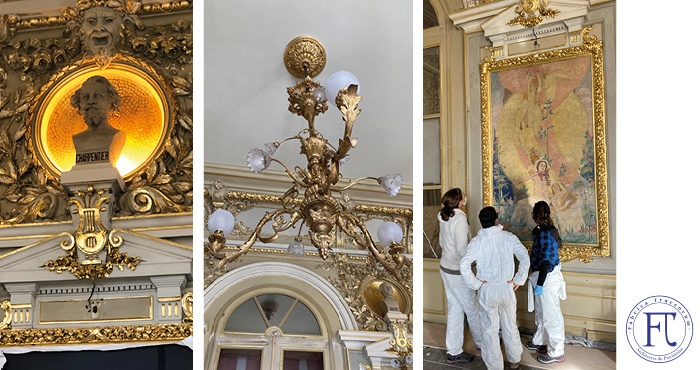 Restauration du Foyer Campra de l'Opéra de Toulon (83)_Chantier en cours