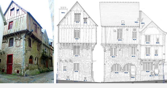 Restauration des maisons 17 et 19 rue St Guénhael (classée et inscrite MH) - (…)