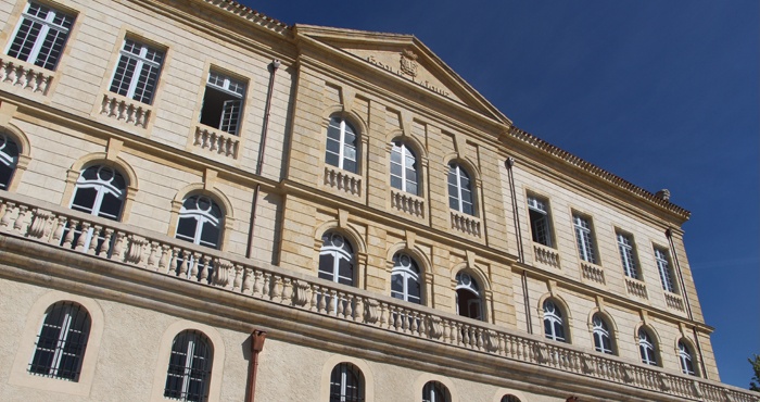 Condom, hôtel de Polignac, restauration de la façade Ouest