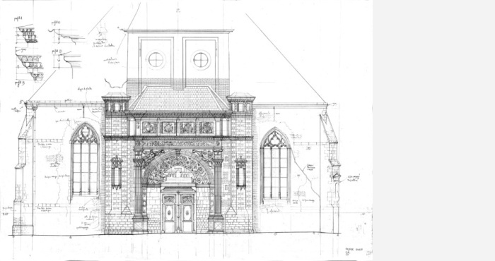 Hesdin - relevé de la façade