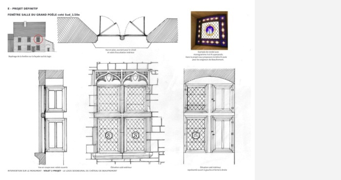 Projet vitrail - logis seigneurial - Beaufremont