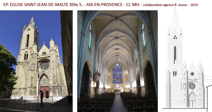 Etude préalable église Saint-Jean-de-Malte quartier Mazarin.