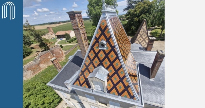 Château privé (01) - Etudes et chantier - Moe : E. de Vimal architecte, (…)