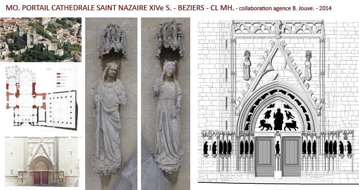 Etude préalable du portail de la cathédrale de Béziers