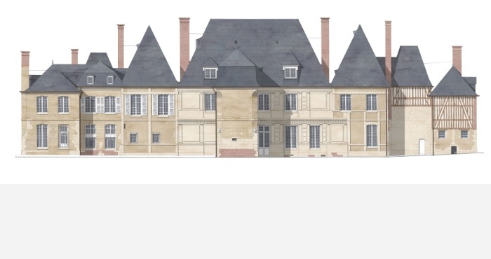 Relevé de la façade nord - Château du Taillis