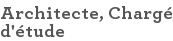 Architecte, Chargé d'étude