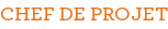 CHEF DE PROJET