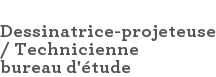 Dessinatrice-projeteuse / Technicienne bureau d'étude